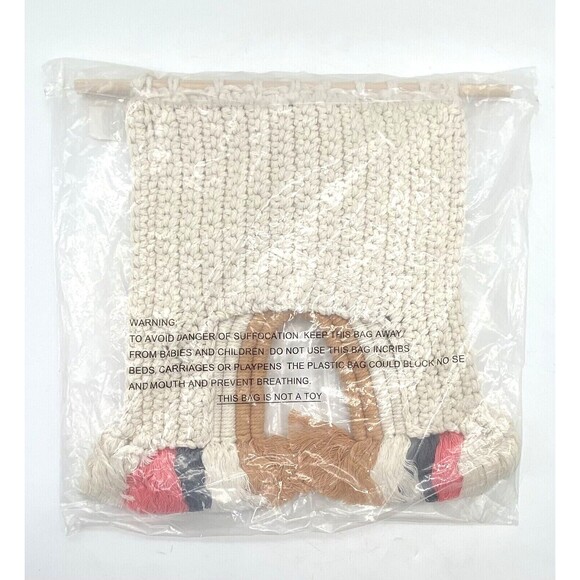 Cloud Island Woven Boho Rainbow Macrame Tapestry Wall Hanging Decor - NEW SEALED - Picture 4 of 6